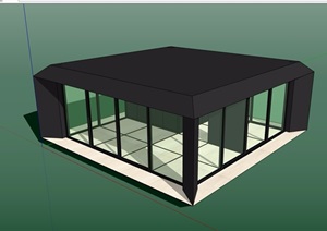 单层框架住宅建筑SU(草图大师)模型