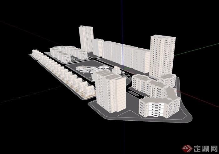 某多层及高层住宅楼设计su模型