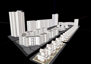 某多层及高层住宅楼设计SU(草图大师)模型