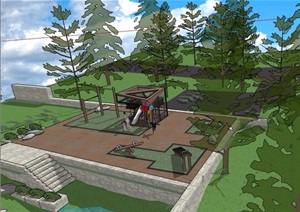 园林游乐设施素材设计SU(草图大师)模型
