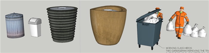 景观室外垃圾桶垃圾箱设计模型图库草图大师模型、246个模型、2.41GB(3)