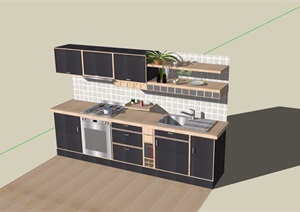 室内厨房橱柜素材设计SU(草图大师)模型