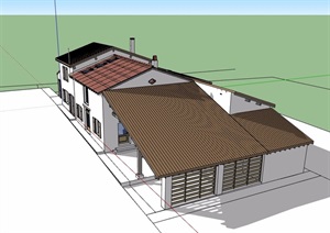 欧式民居住宅建筑SU(草图大师)模型