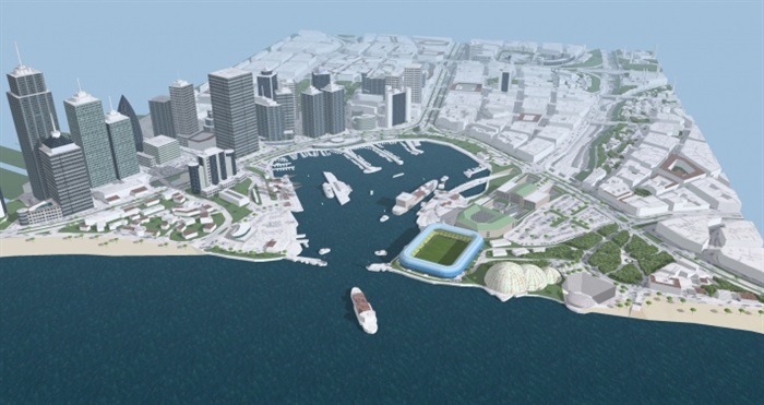 一个海湾城市规划方案ＳＵ模型(6)