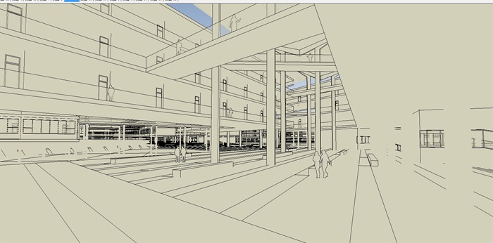 一个现代风格技术学院建筑规划方案SU模型(9)