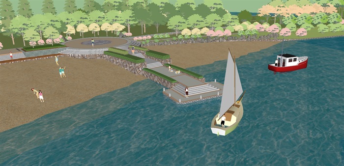 滨海游艇码头景观方案ＳＵ模型(1)