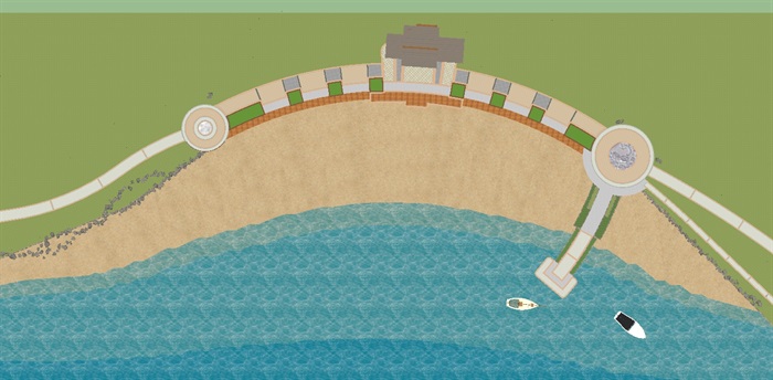 滨海游艇码头景观方案ＳＵ模型(3)