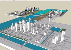 某城市综合体详细建筑SU(草图大师)模型