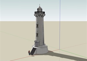 欧式风格塔楼SU(草图大师)模型