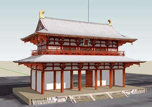 古典中式风格旅游建筑素材设计SU(草图大师)模型