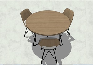 现代风格详细餐桌椅设计3D模型的相关素材SU(草图大师)模型3