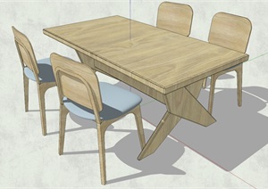 现代风格简约餐桌椅设计3D模型的相关素材SU(草图大师)模型 12