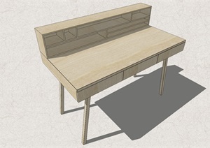 现代风格约桌子与书柜组合设计3D模型的相关素材SU(草图大师)模型 6