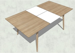现代风格简约条桌设计3D模型的相关素材SU(草图大师)模型 8