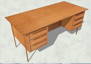 现代风格简约书写桌设计3D模型的相关素材SU(草图大师)模型11