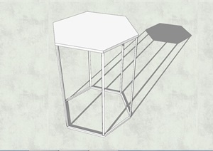 现代风格艺术茶几桌椅SU(草图大师)模型