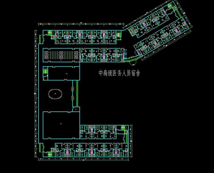 现代流线型造型生态绿色医疗疗养院规划建筑设计文本+CAD+效果图(9)