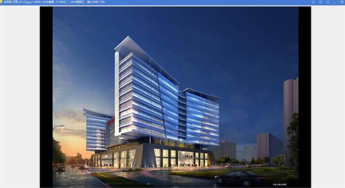 现代大型医院疗养院规划建筑设计文本图片+cad+效果图(5)