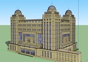 欧式政府大楼设计SU(草图大师)模型