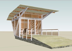 现代住宅屋素材设计SU(草图大师)模型
