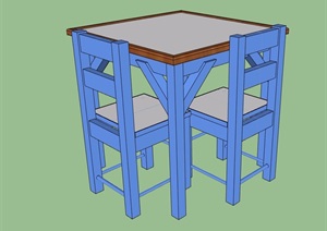 现代桌椅素材设计SU(草图大师)模型