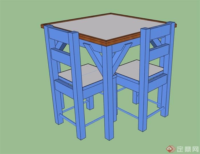 现代桌椅素材设计su模型