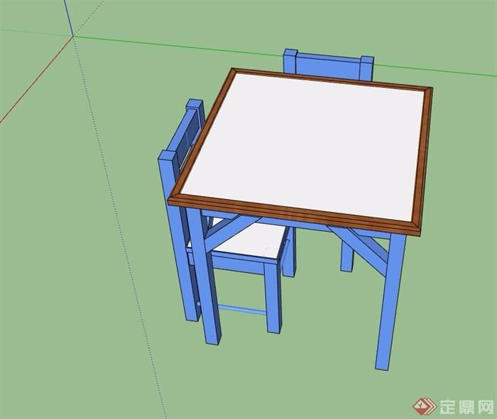 现代桌椅素材设计su模型