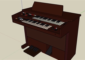 钢琴素材设计SU(草图大师)模型