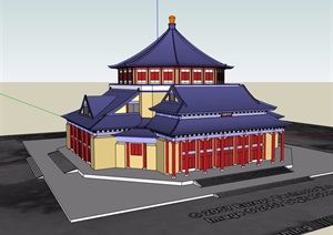 某旅游区宫殿设计SU(草图大师)模型