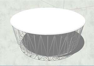 精致简约特色圆形茶几设计SU(草图大师)模型17