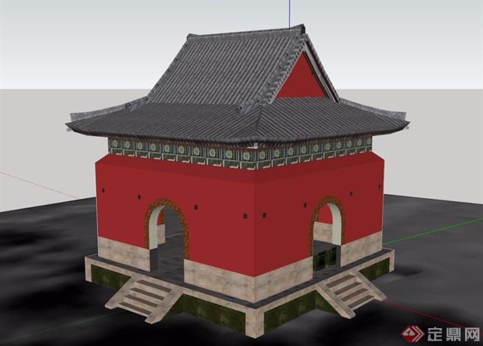 某寺庙独特建筑su模型