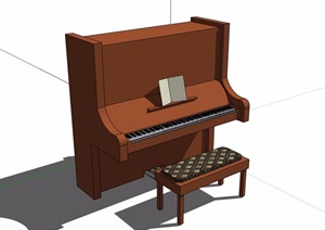 经典的钢琴素材素材设计SU(草图大师)模型