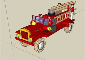 消防车素材设计SU(草图大师)模型