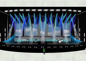 现代演唱会舞台设计ＳＵ模型1