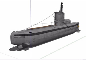潜水艇设计SU(草图大师)模型