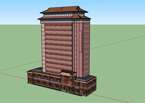 某详细的酒店完整设计SU(草图大师)模型