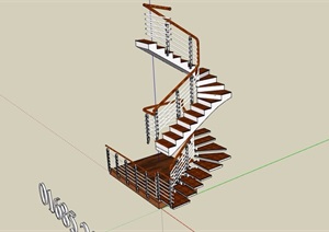某建筑楼梯素材设计SU(草图大师)模型