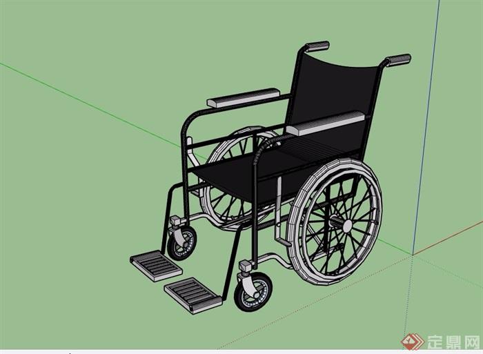 医疗器械轮椅素材设计su模型
