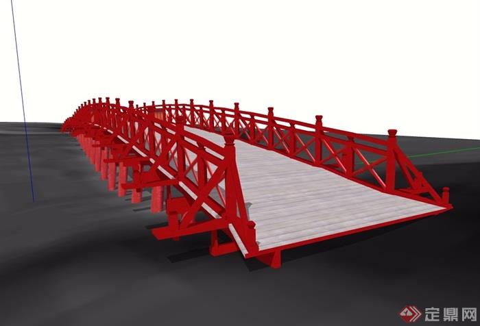古典中式风格详细园桥素材设计su模型
