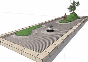 园林景观道路素材设计SU(草图大师)模型
