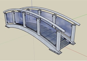 现代风格园林拱桥详细设计SU(草图大师)模型