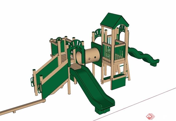 小区儿童游乐设施素材设计su模型