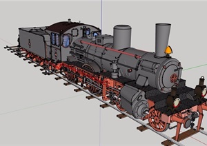 某老式火车头设计SU(草图大师)模型