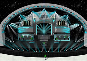 现代演唱会舞台设计ＳＵ模型9
