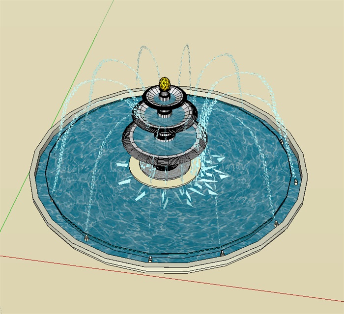水池详细su模型设计图(3)