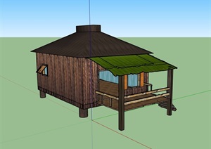 单层住宅屋设计SU(草图大师)模型