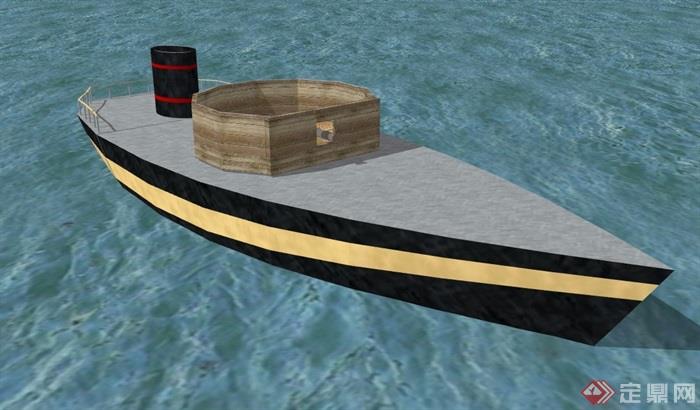 船只小品素材设计su模型