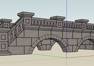 欧式风格石桥设计SU(草图大师)模型