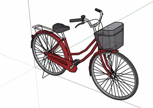 女士自行车素材设计SU(草图大师)模型