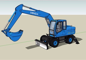 挖掘机设计SU(草图大师)模型